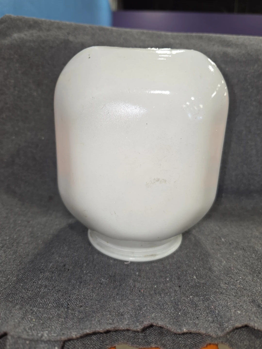 white & clear glass bathroom sconce light shade 3 1/8” fitter