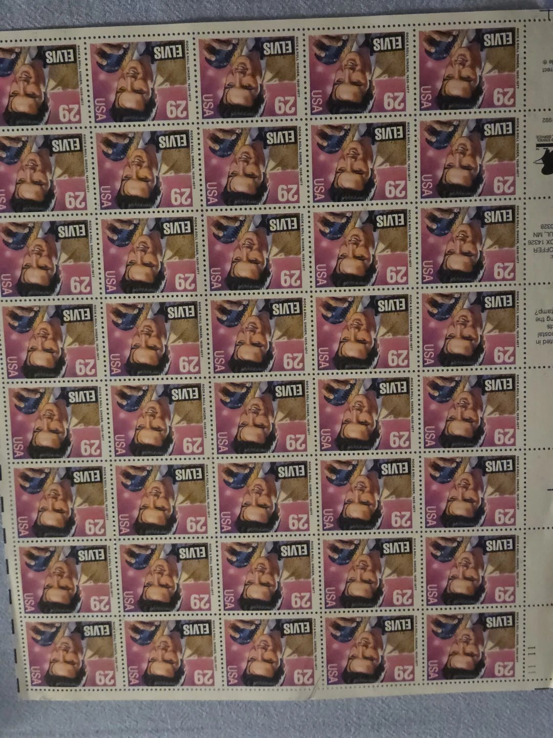 Uncirculated United States Elvis Presley stamps
