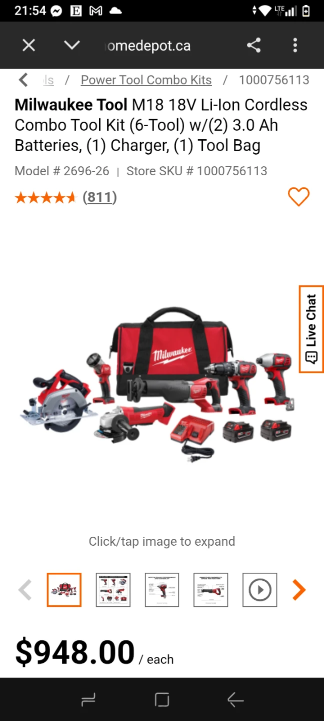 MILWAUKEE M18 6 TOOL COMBO KIT - photo 2