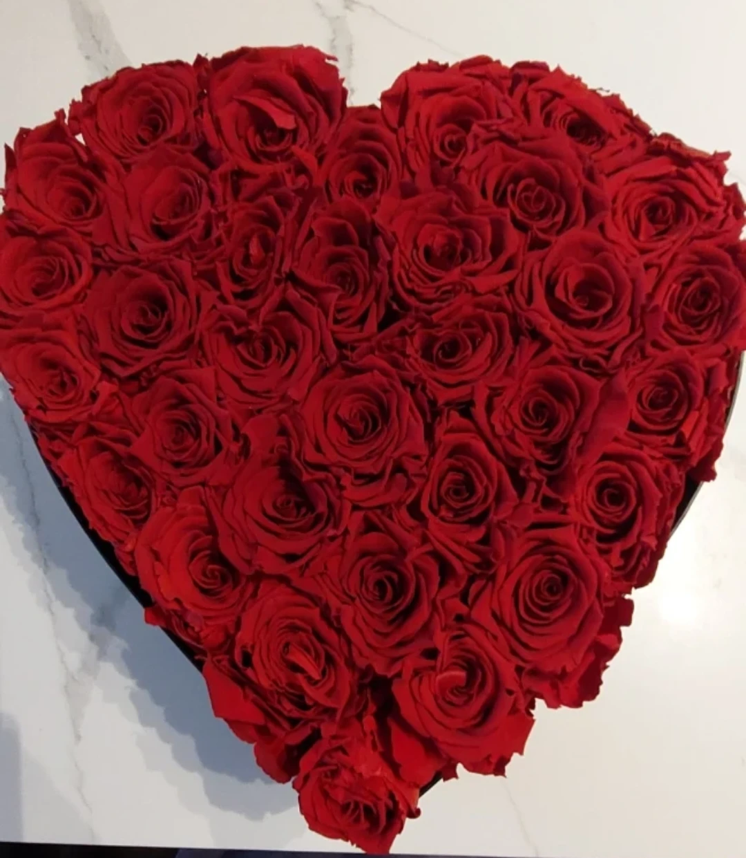 Red Preserved Roses Heart Box - photo 2