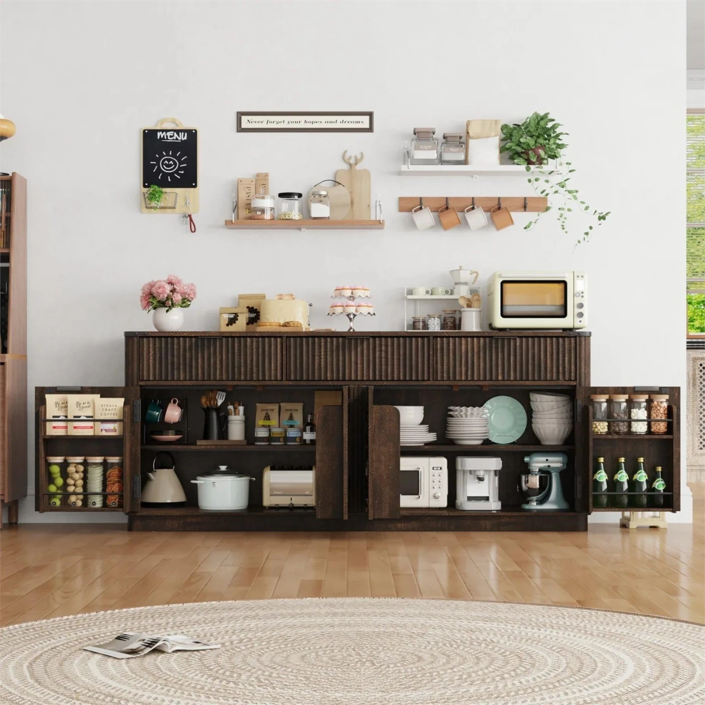 New 70 inch brown storage cabinet - photo 2