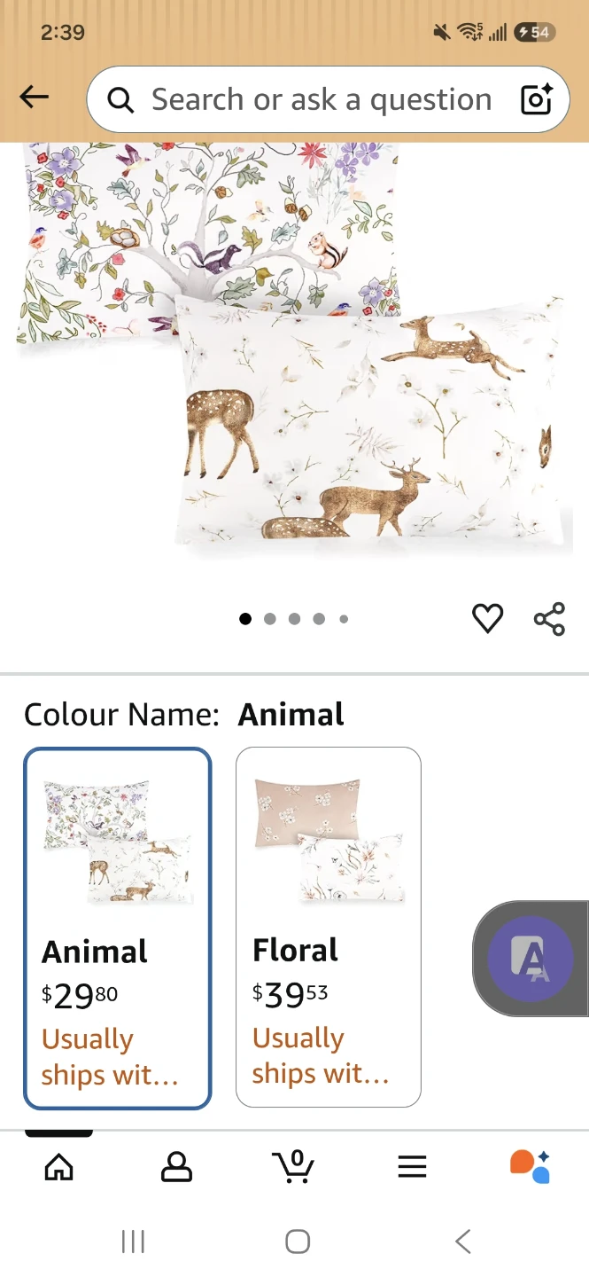 CARUILI Toddler Pillowcase 2 Pack - Woodland Animal Print - photo 3