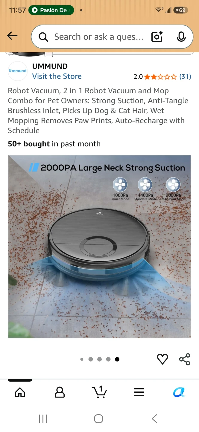 UMMUND 2-in-1 Robot Vacuum and Mop - photo 3