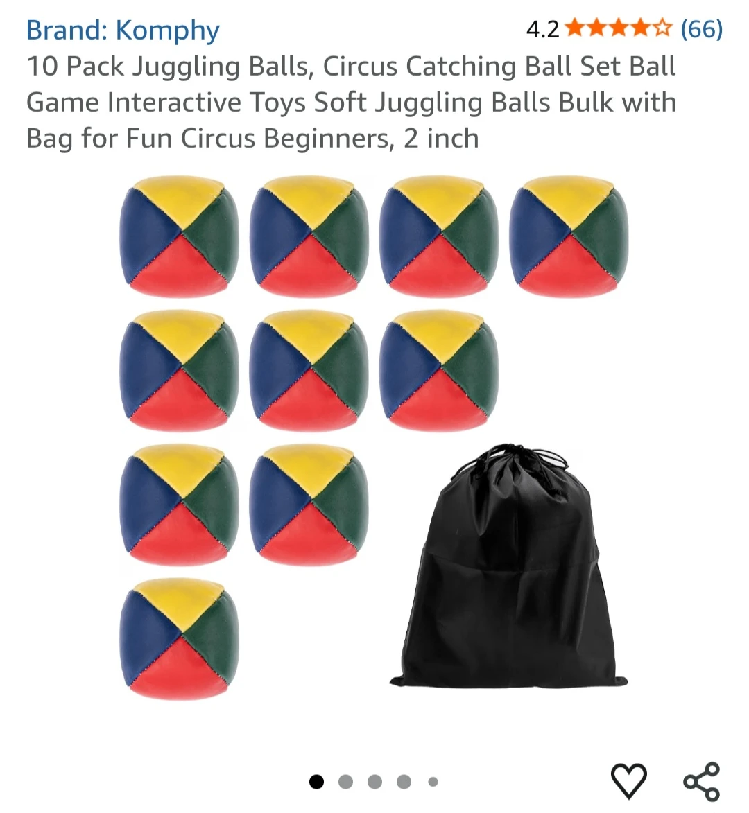 10 Pack Juggling Balls Set