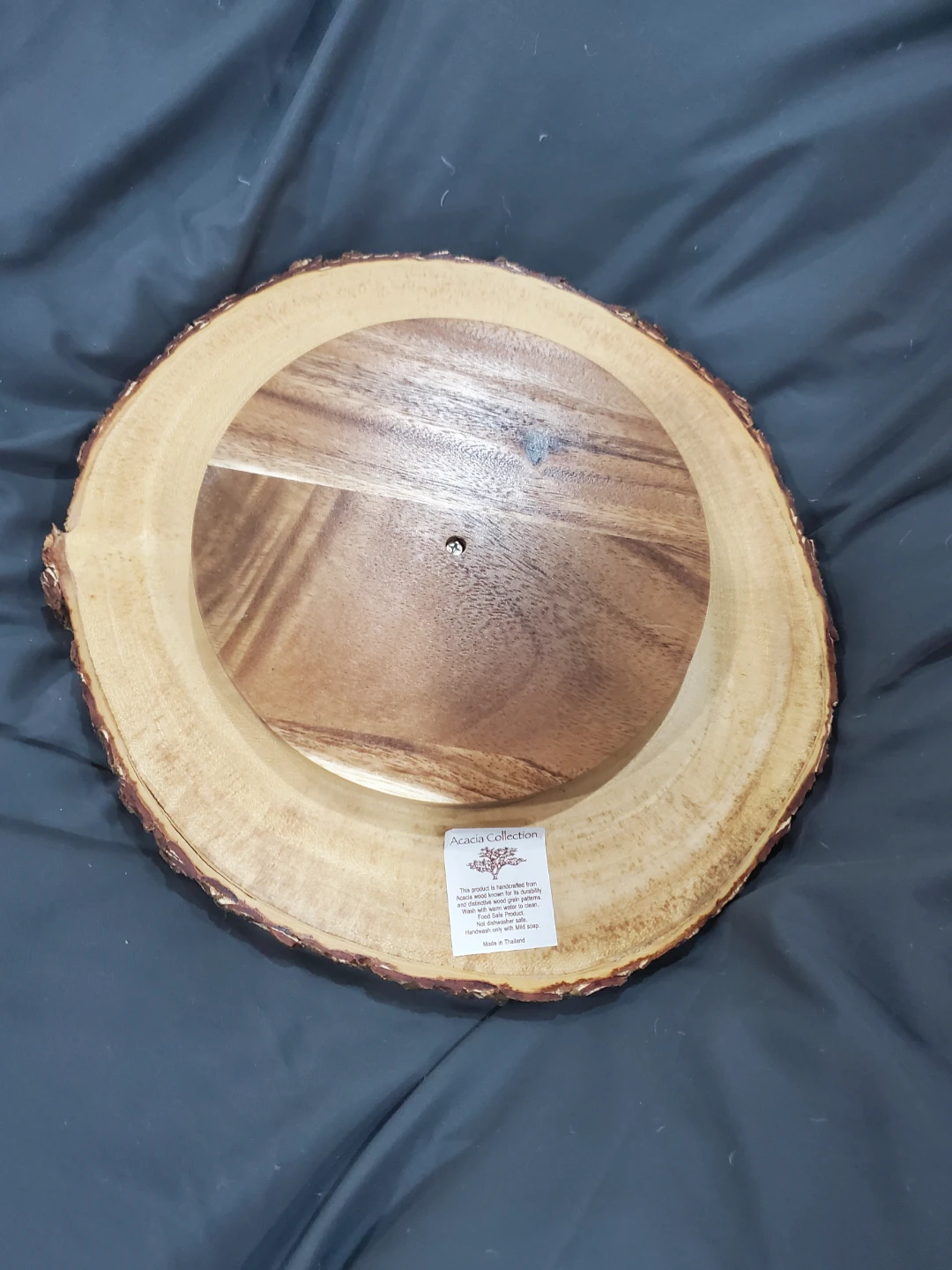 13" Acacia Wood Slab lazy susan - photo 4