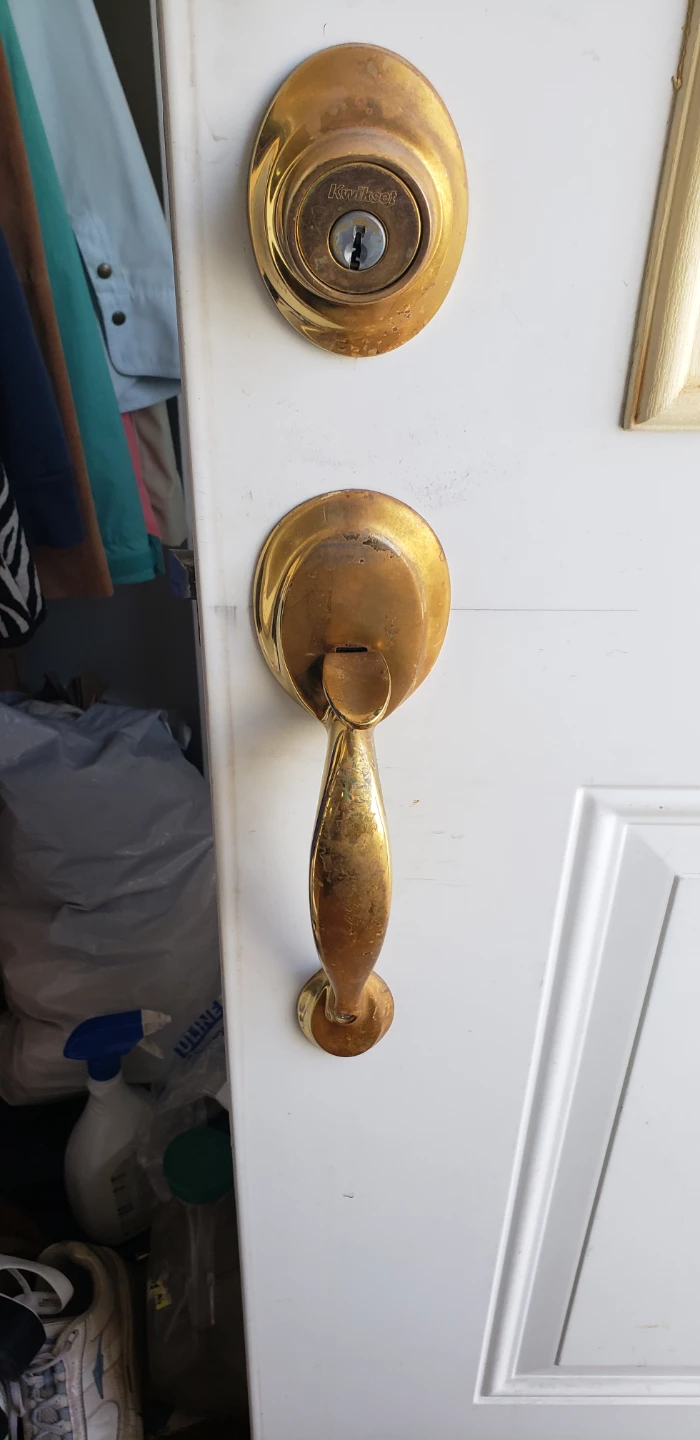 Weiser Brass Door Knob and Handle Set