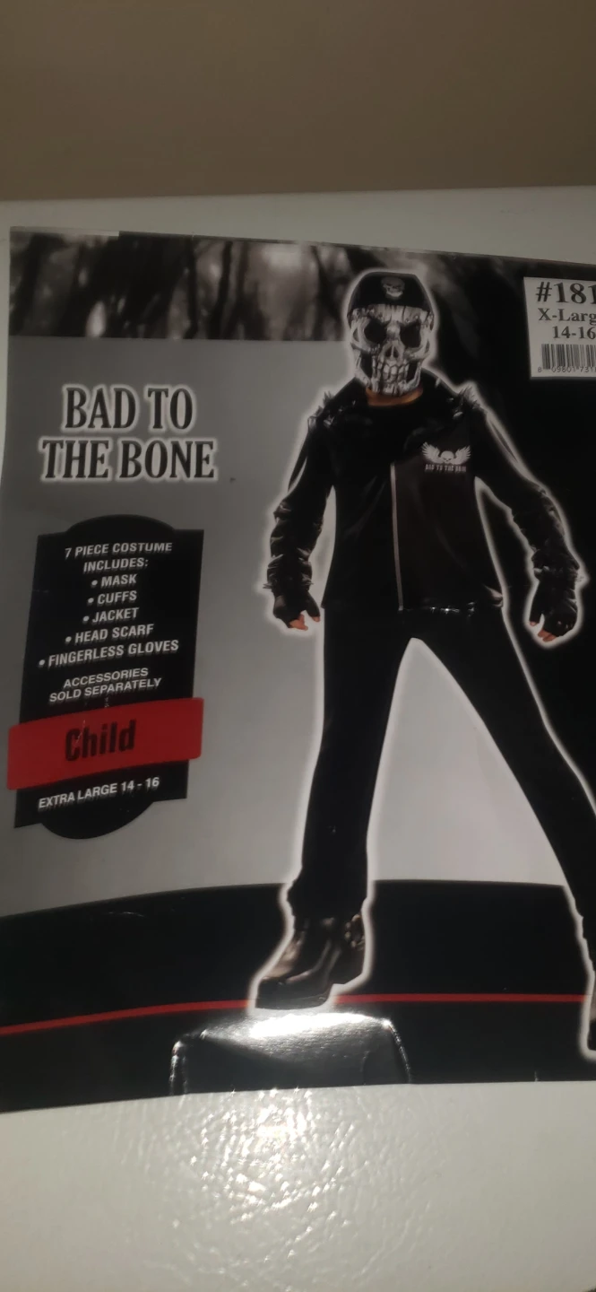 Child Bad to the Bone Costume Extra Large 14-16