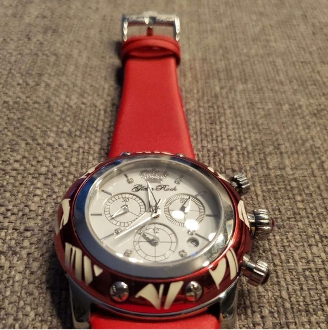 Glam Rock Women's Swiss Made Chronograph Watch - Red - photo 2