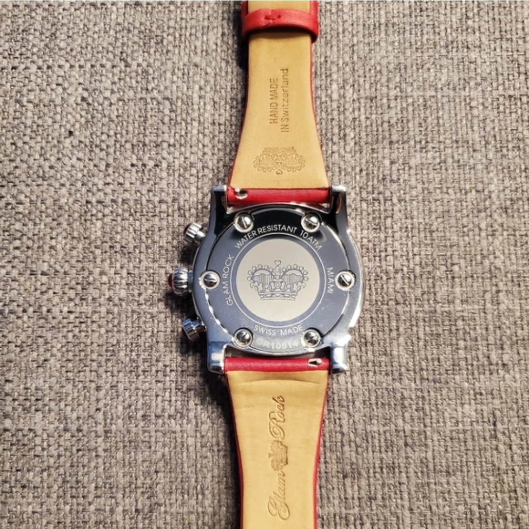 Glam Rock Women's Swiss Made Chronograph Watch - Red - photo 4