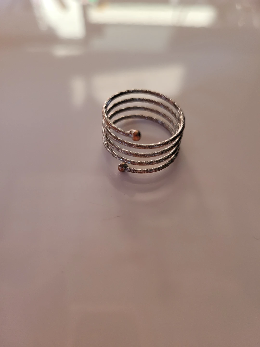 Sparkly Spiral Coil Ring