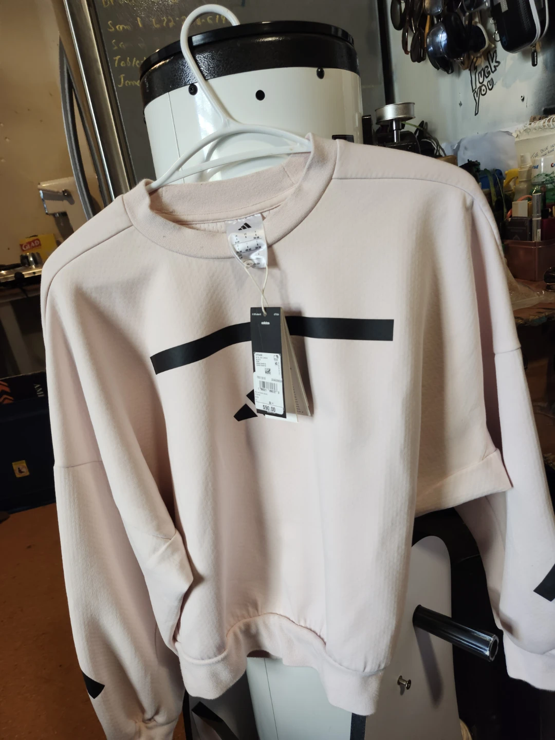 Adidas Women's Pink Crewneck Sweatshirt Size M