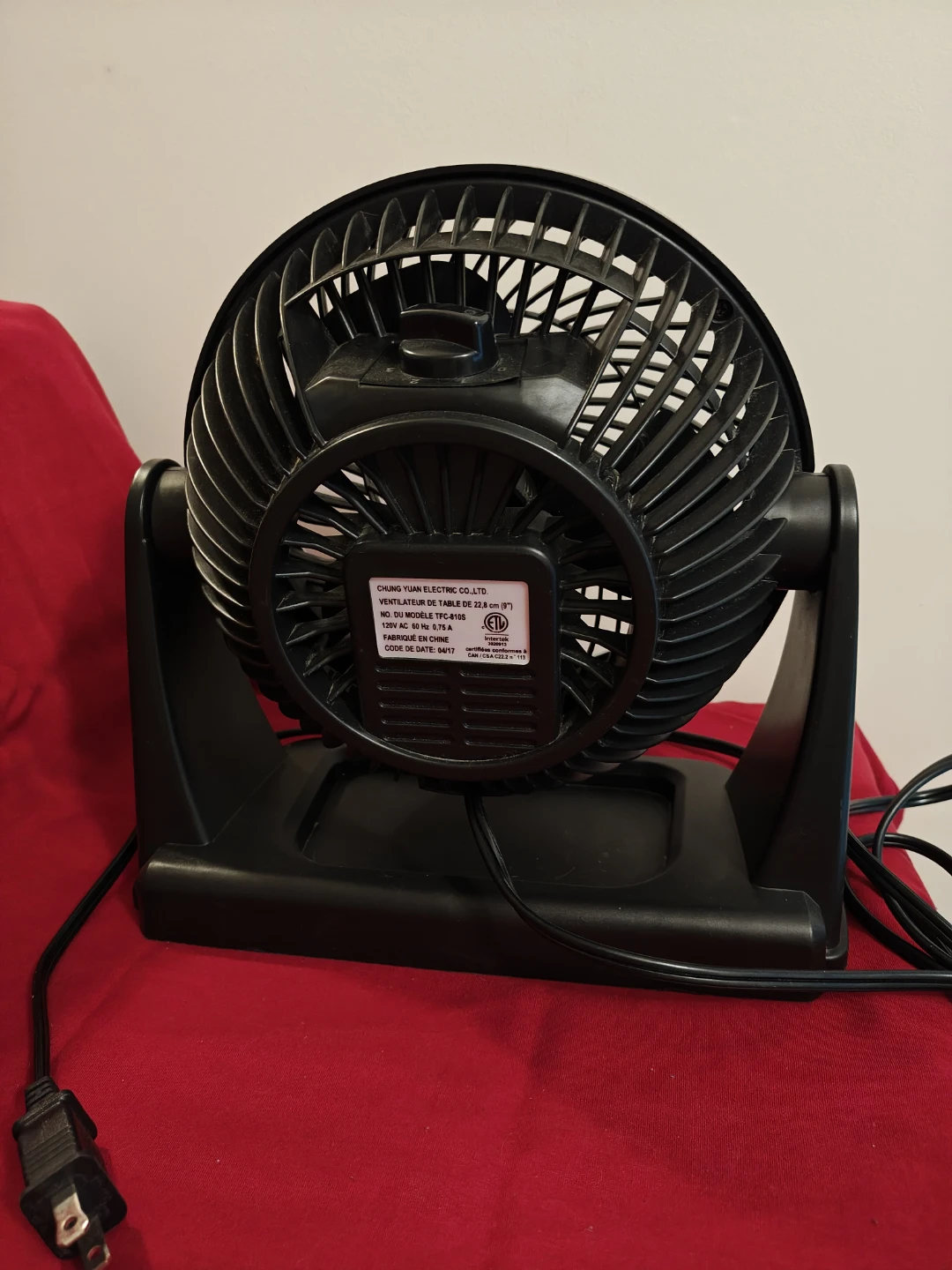 Black Desk Fan 9-inch - photo 3