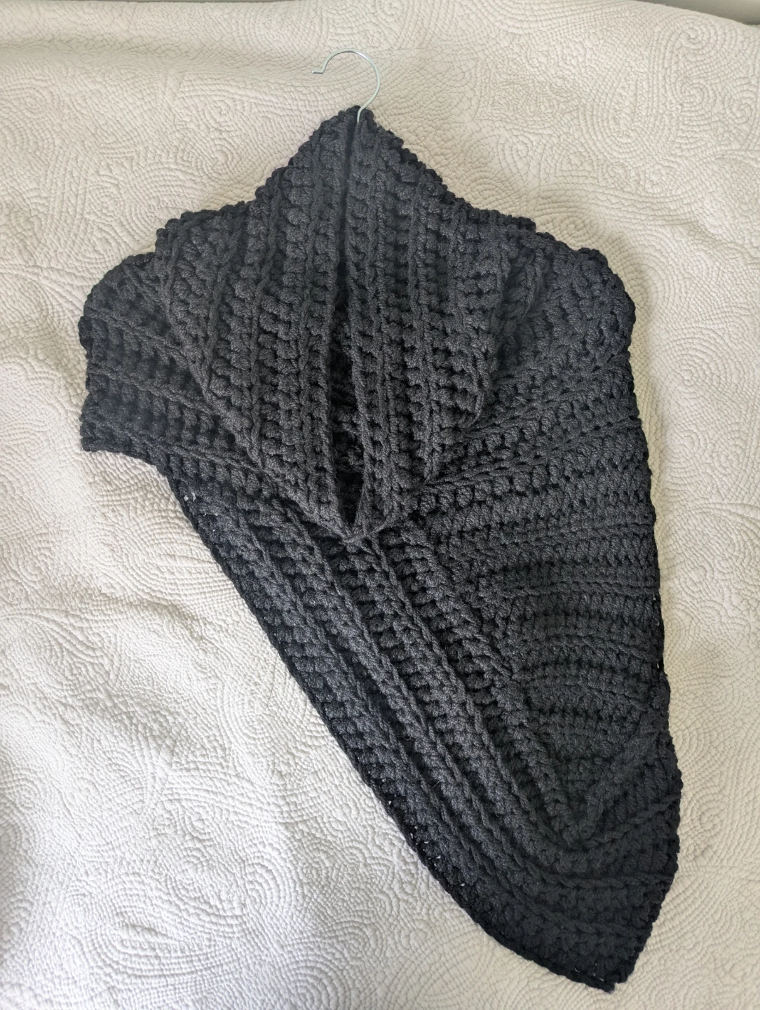 Crocheted cowl/hood/neck warmer, size small/medium