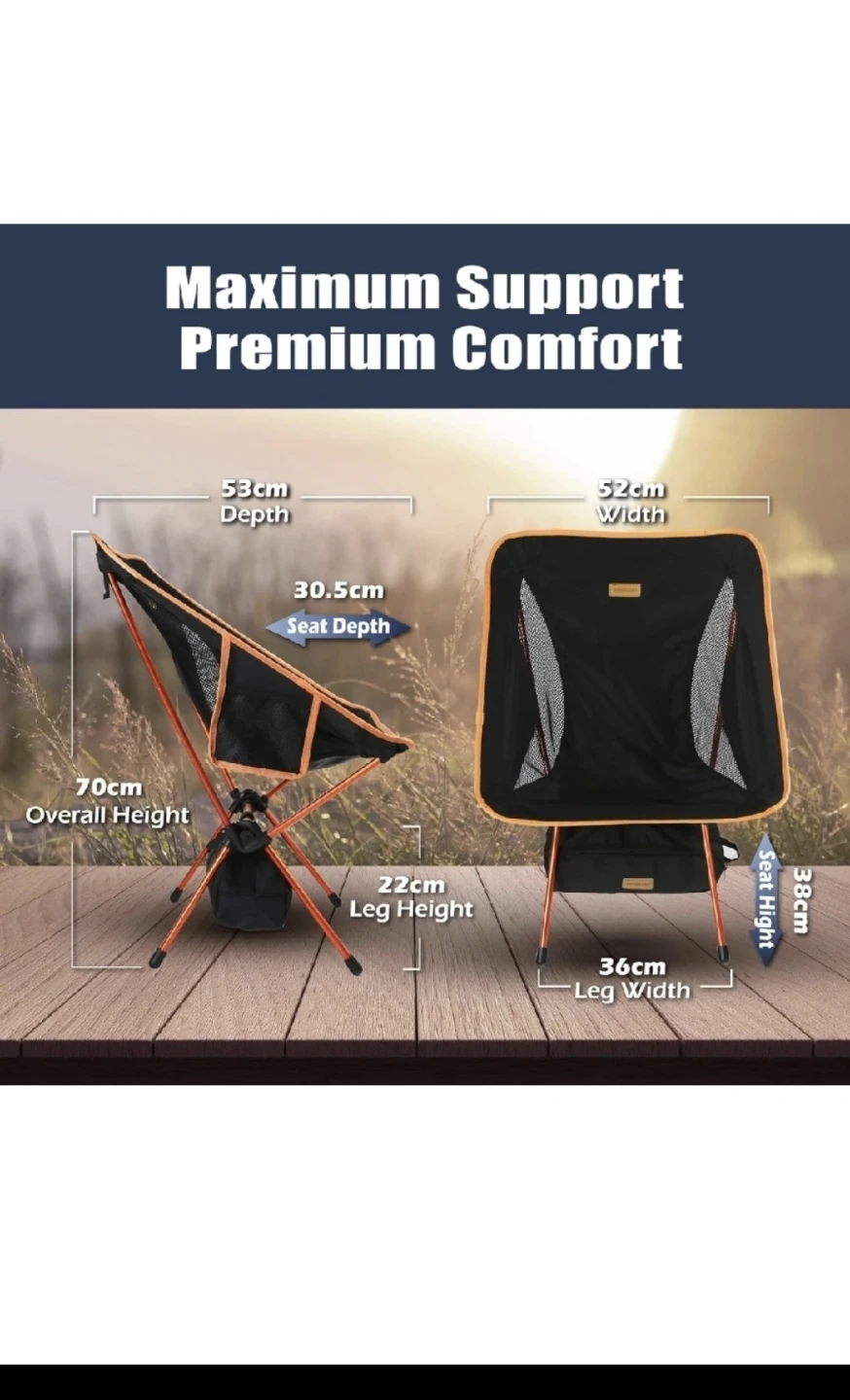 New # 2 yizi go Camping Chairs, Folding Camping Chair - photo 3