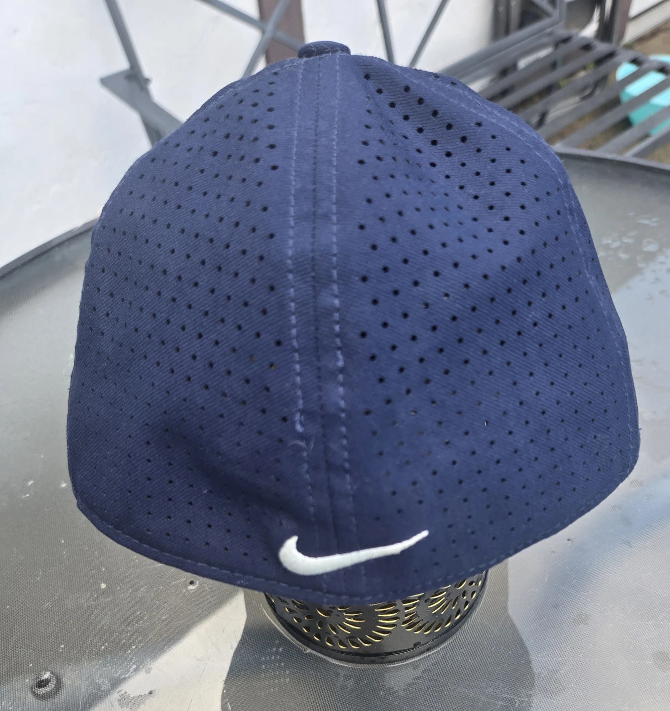 NIKE Fitted Cap/Hat.  Medium/Large. Navy Blue. - photo 2