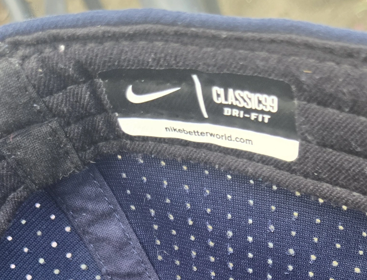 NIKE Fitted Cap/Hat.  Medium/Large. Navy Blue. - photo 3