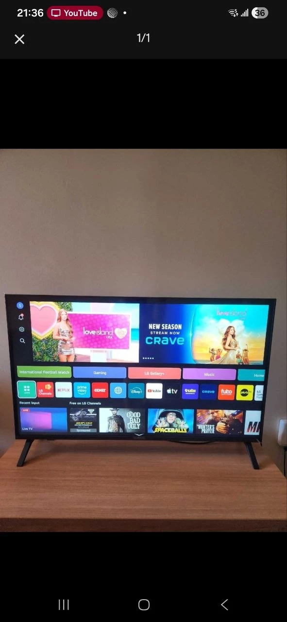 Like new LG Smart TV 43"  4K  UA7000 Series