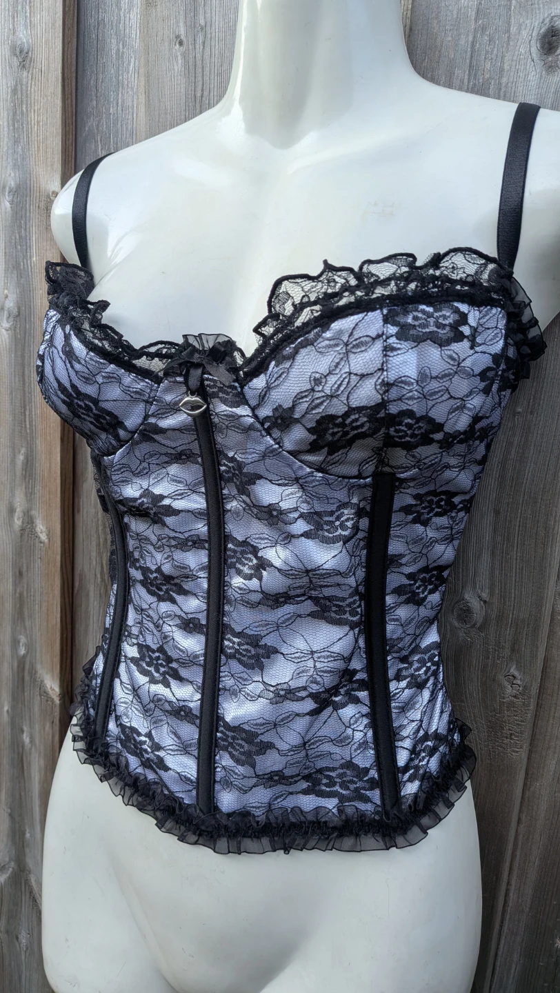 Black & white Lace Corset sz Medium from Coquette