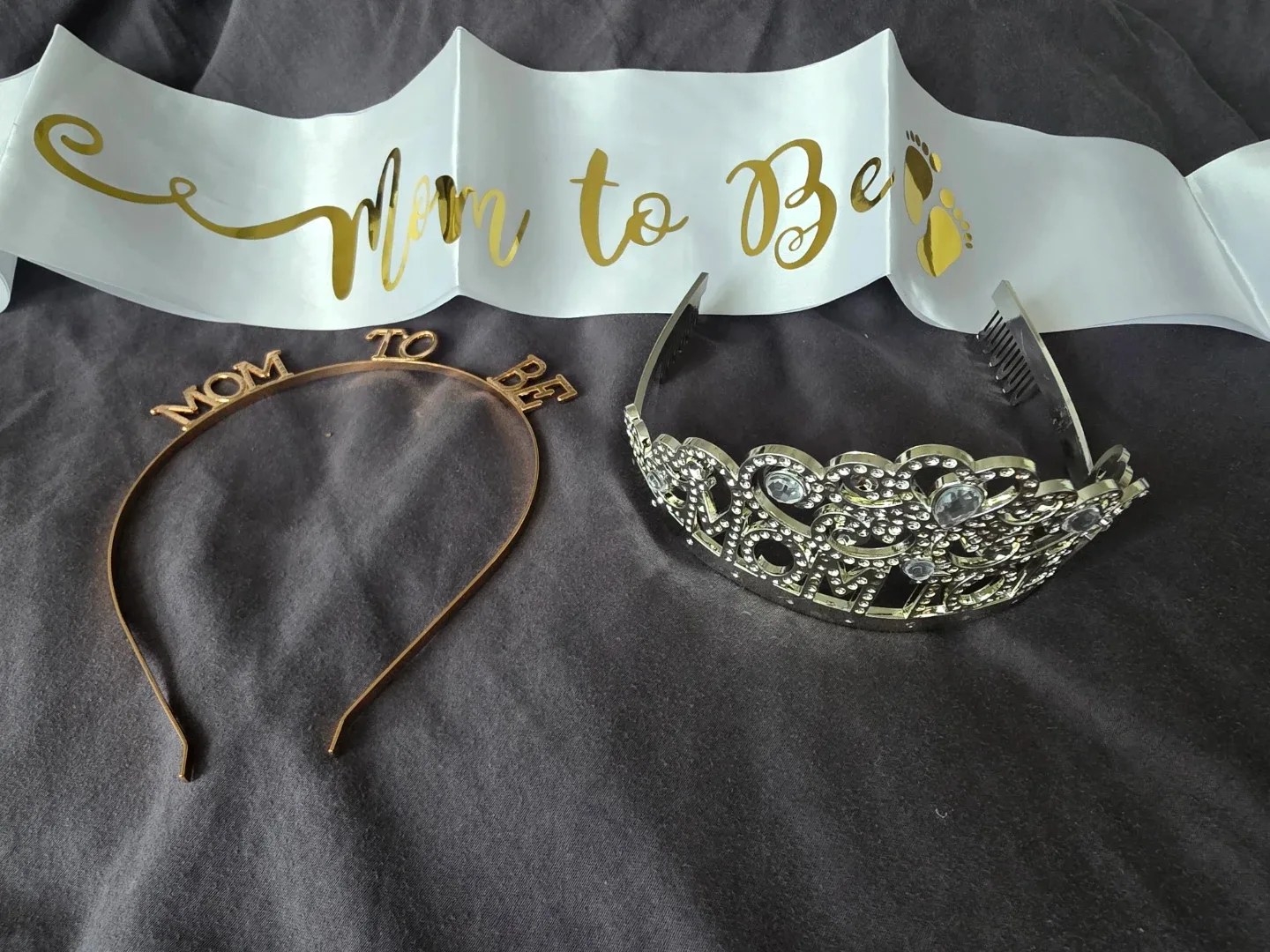 Mom to Be Sash, Alasband and Tiara Set