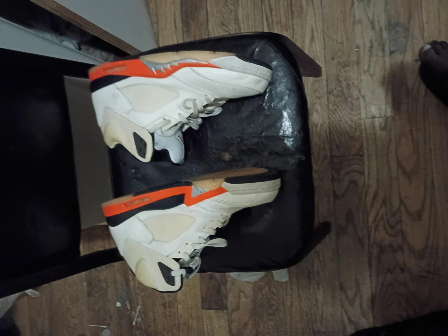 Air Jordan 5 Retro SE white orange and grey - photo 4