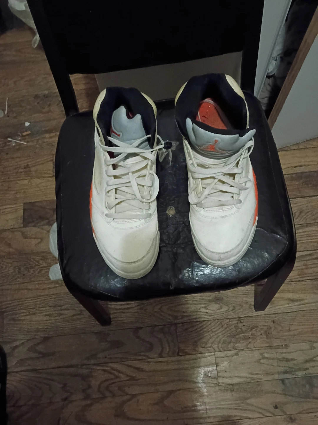 Air Jordan 5 Retro SE white orange and grey - photo 5