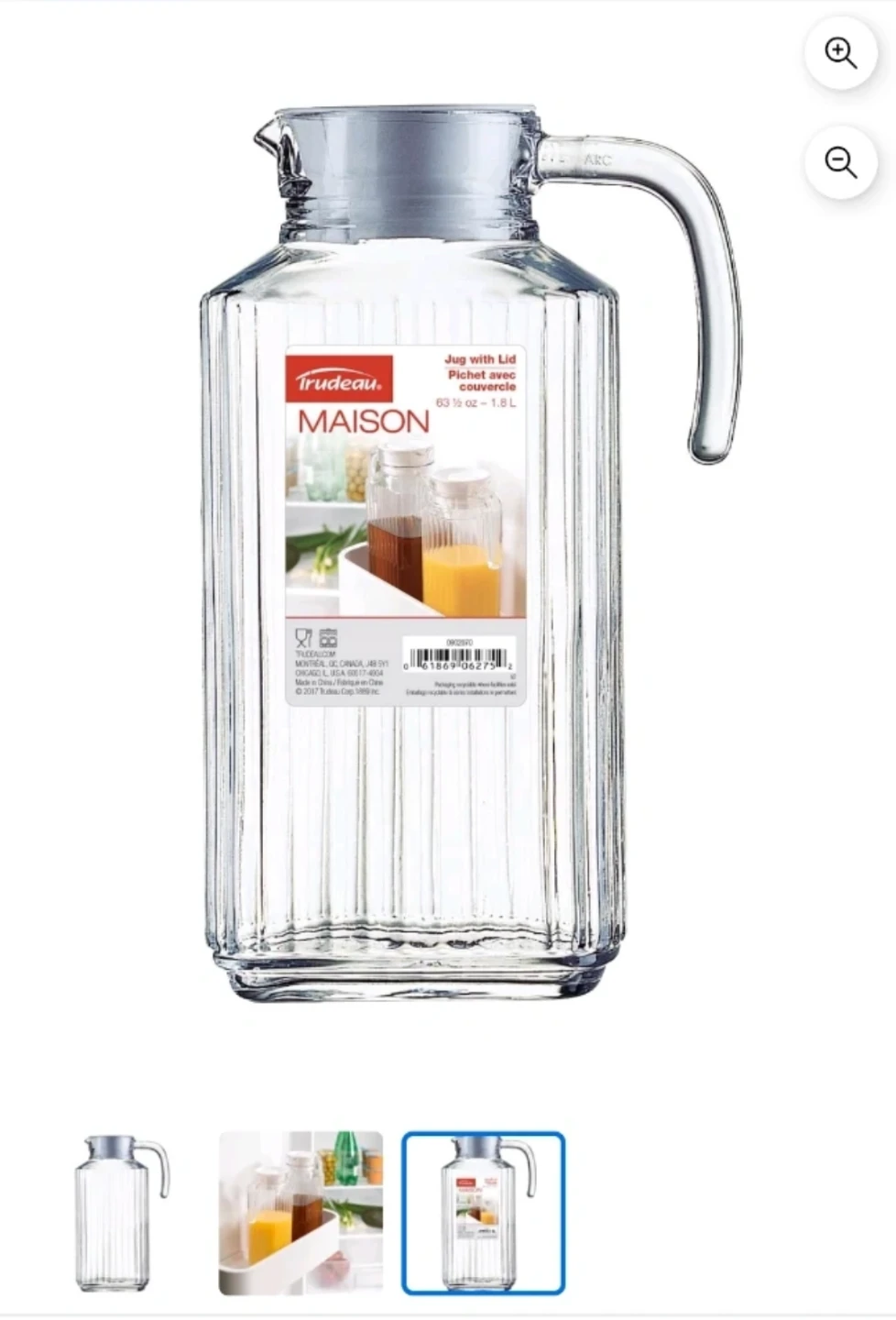 Glass Pitcher with Lid 1.8 Liter - photo 3