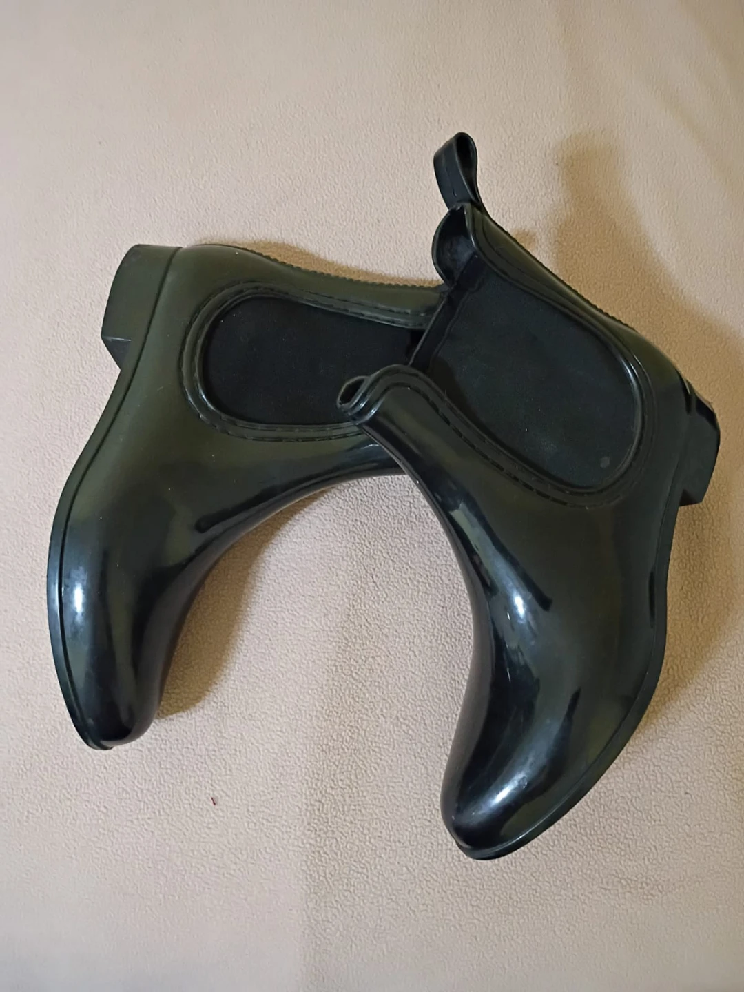 Black Chelsea Rain Boots