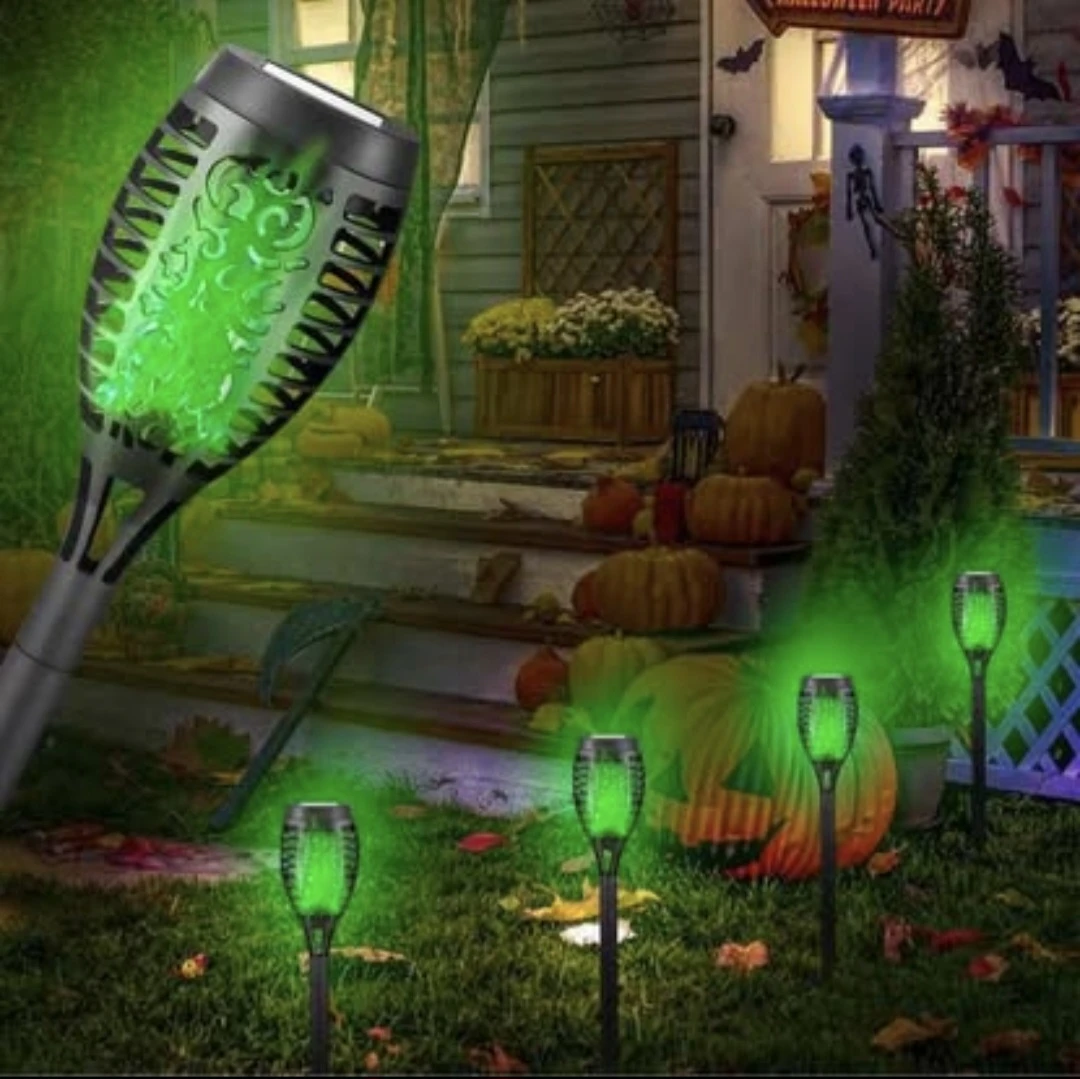New Solar Flame Lights  purple or green. $6 each - photo 2