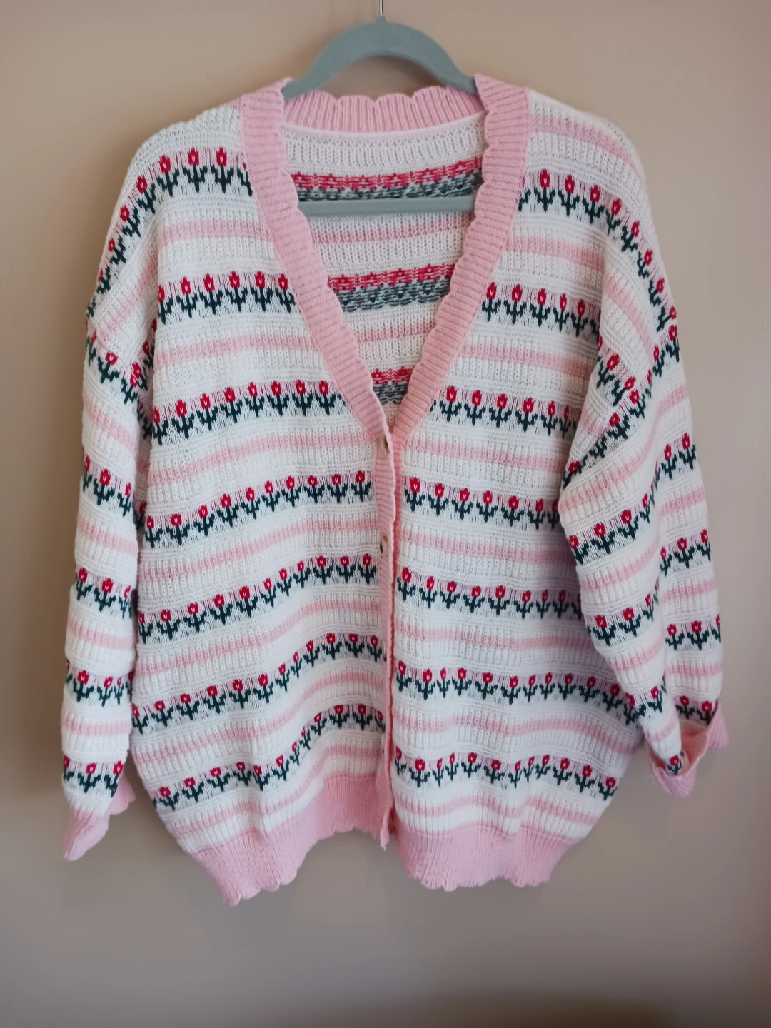 NEVER WORN Women's Floral Striped Cardigan - photo 4