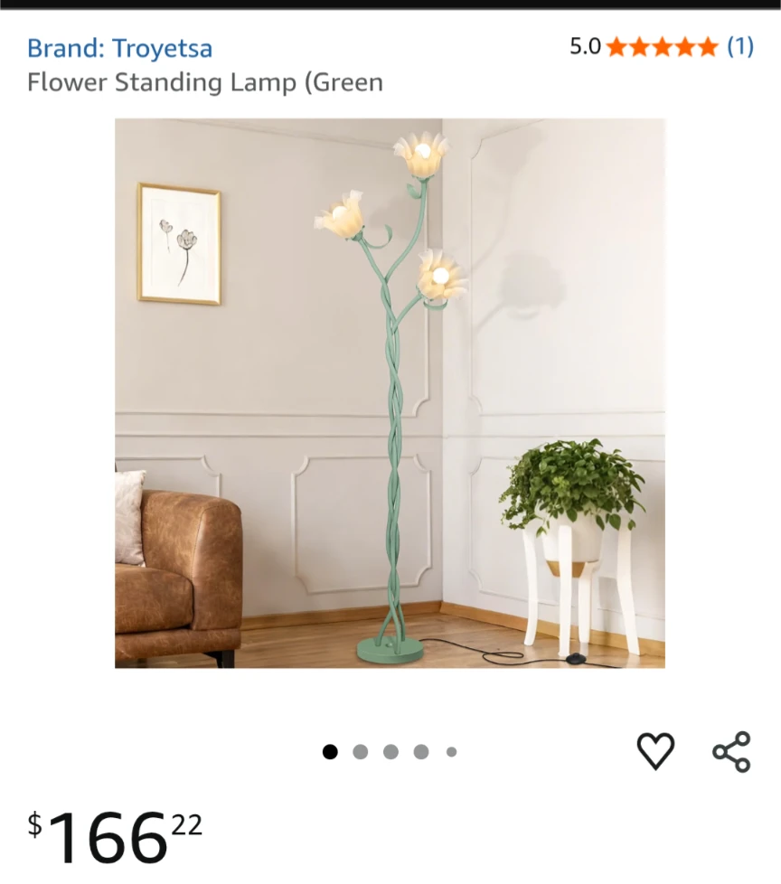Flower floor lamp, adjustable - photo 2