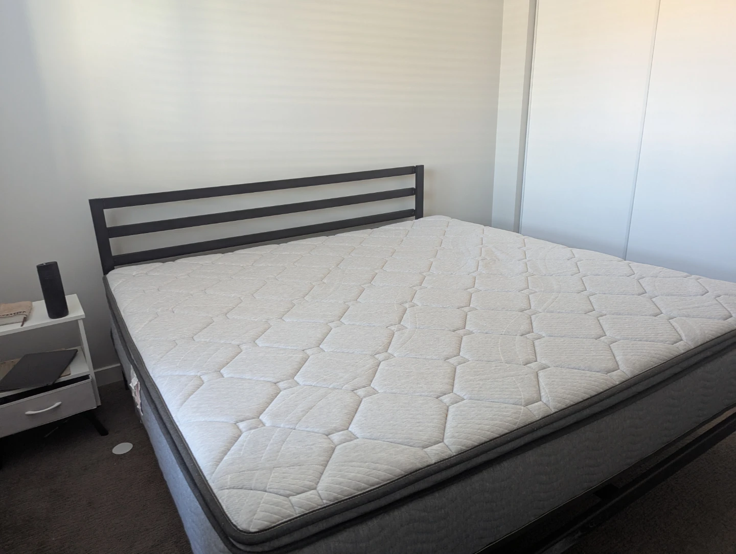 King Size Mattress with Metal Bed Frame