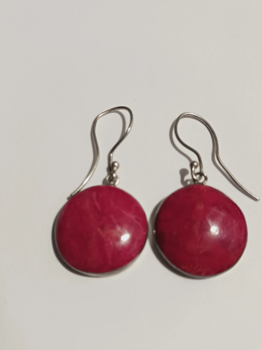 Sterling Silver 925 Charming Coral Round Earrings - photo 5