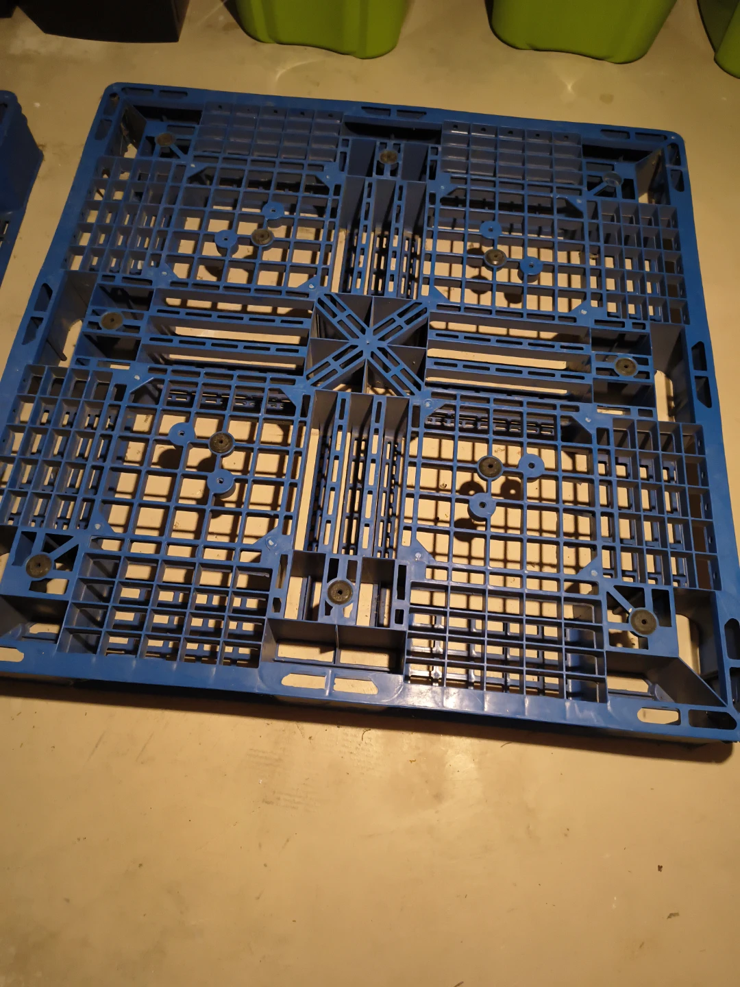Blue Plastic Pallets + two others (and drywall)