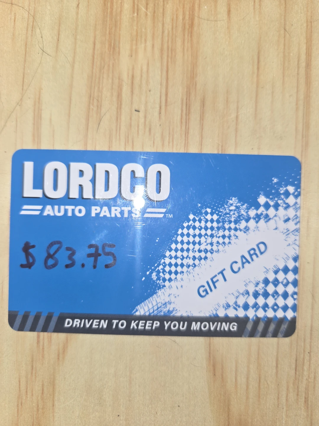 Lordco Auto Parts Gift Card $78.95