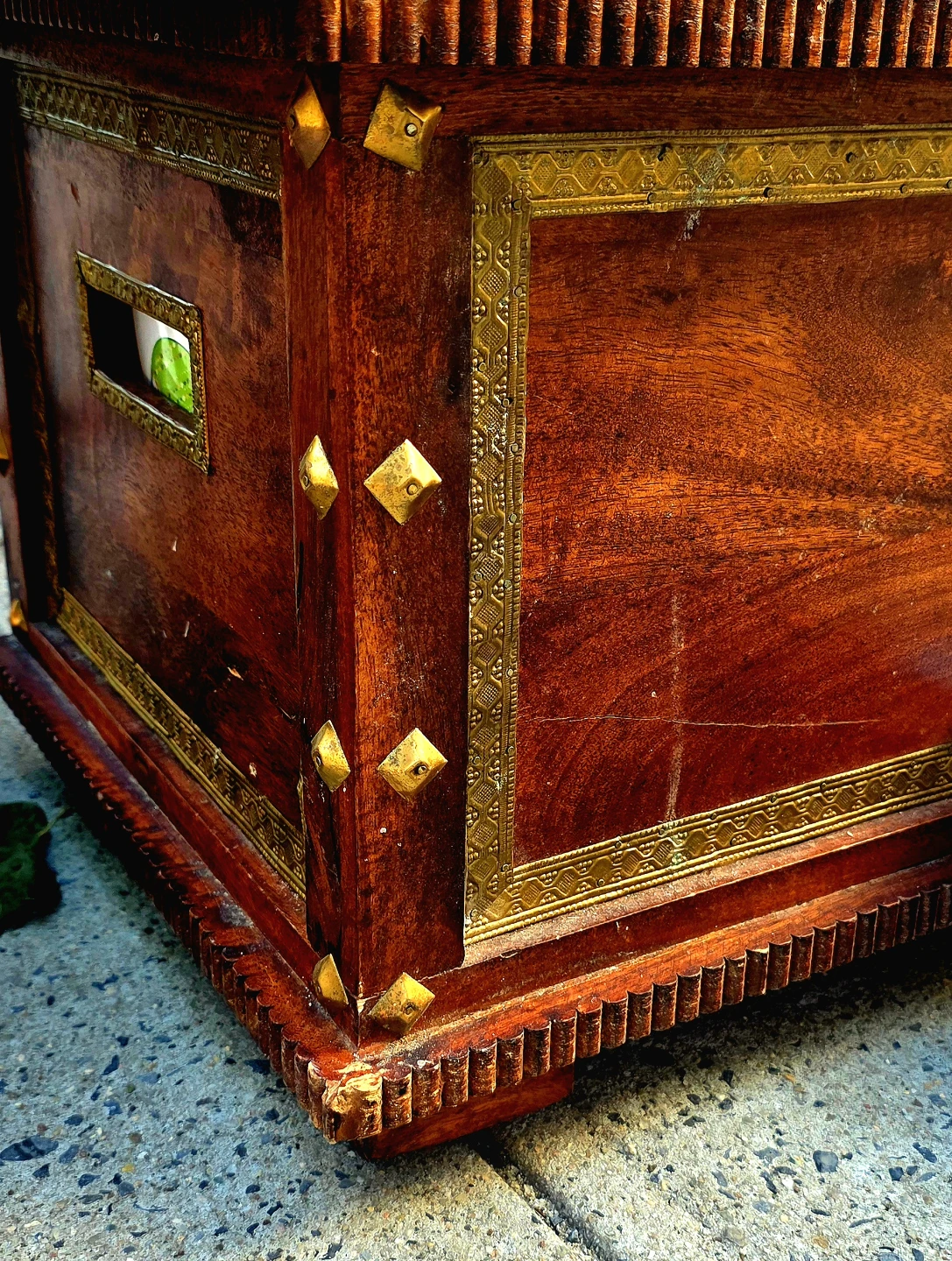 Vintage Wooden Storage Chest Trunk - photo 2