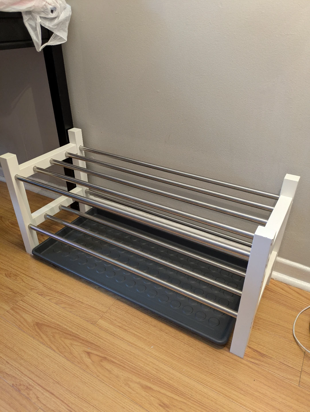 White and Chrome Shoe Rack - photo 2