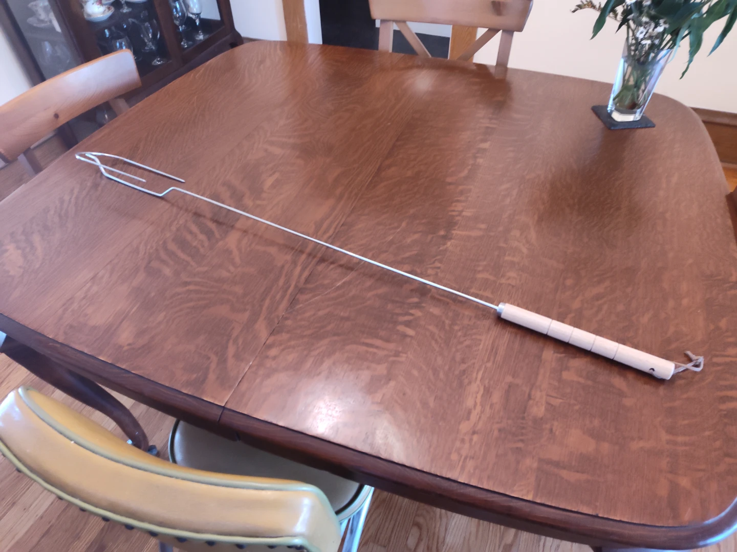 Long Roasting Skewer with Wooden Handle