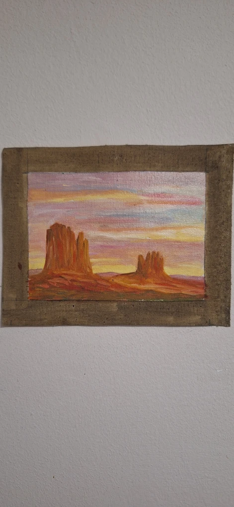 Oil Painting of Monument Valley Sunset