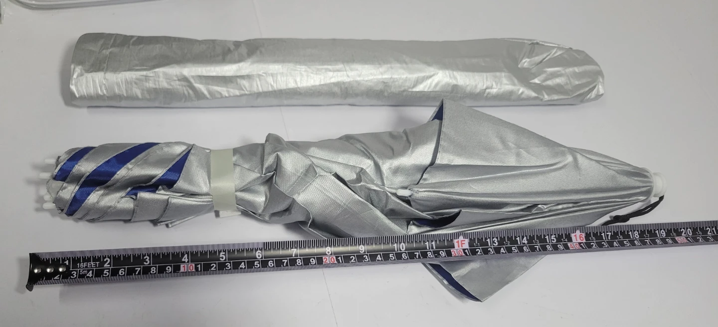 NEW Silver Double Layer Hands-Free Umbrella Hat - photo 4