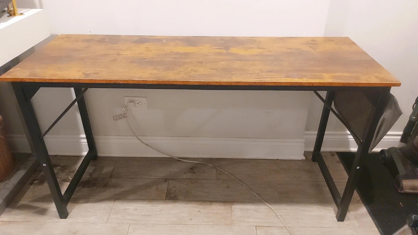 Rustic Wood and Metal Desk - photo 4