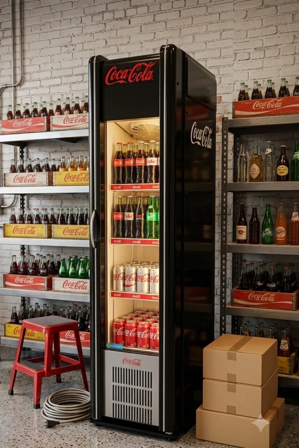 VINTAGE Coca-Cola Slim Beverage Cooler
