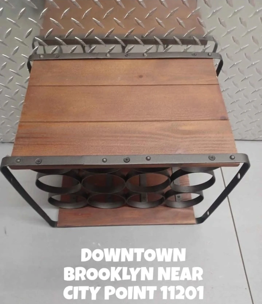 ✨ Industrial Wood & Iron 14-Bottle Countertop Wine Rack - photo 4