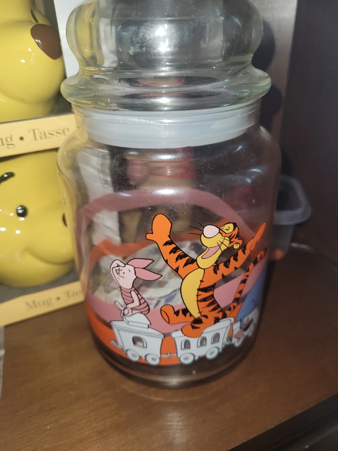 Winnie the Pooh Tigger & Piglet Glass Jar