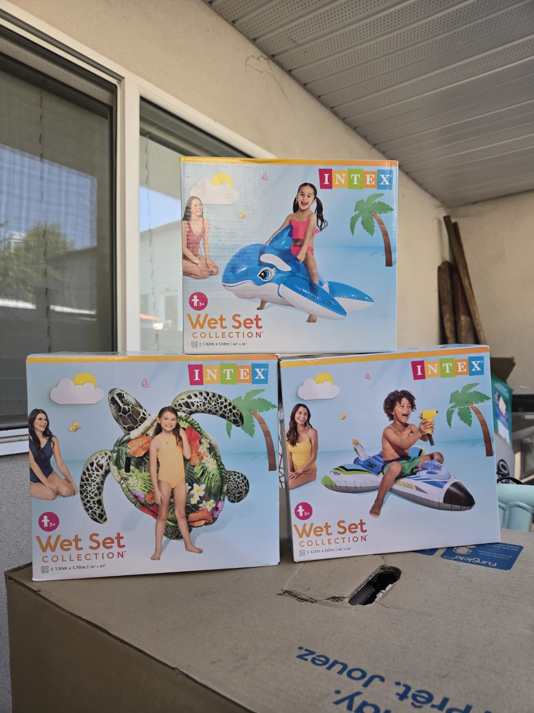 3 brand new inflatable floaty toys