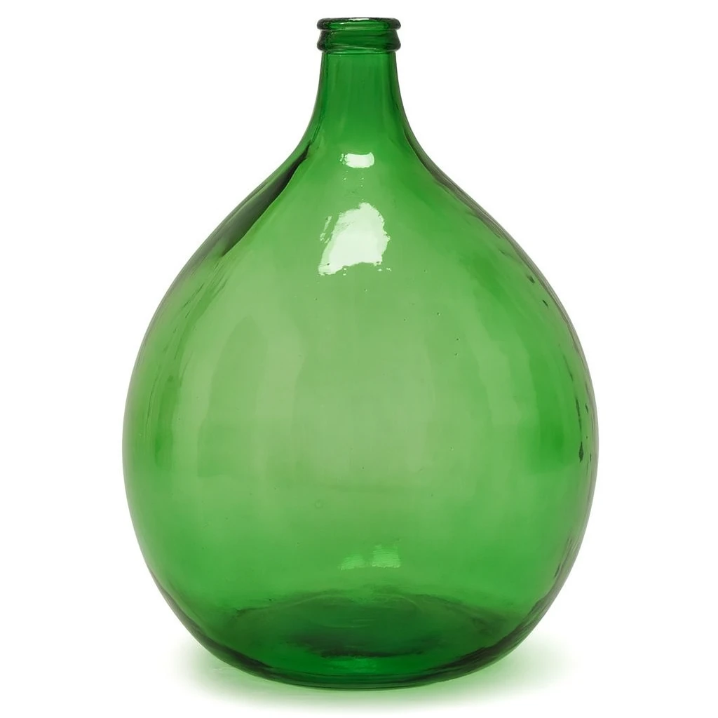 Large Green Glass Demijohn Bottle - photo 2