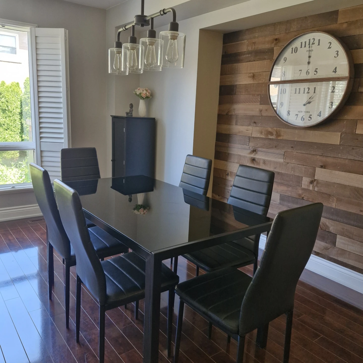 Black Dining Table Set with 6 Chairs - photo 2
