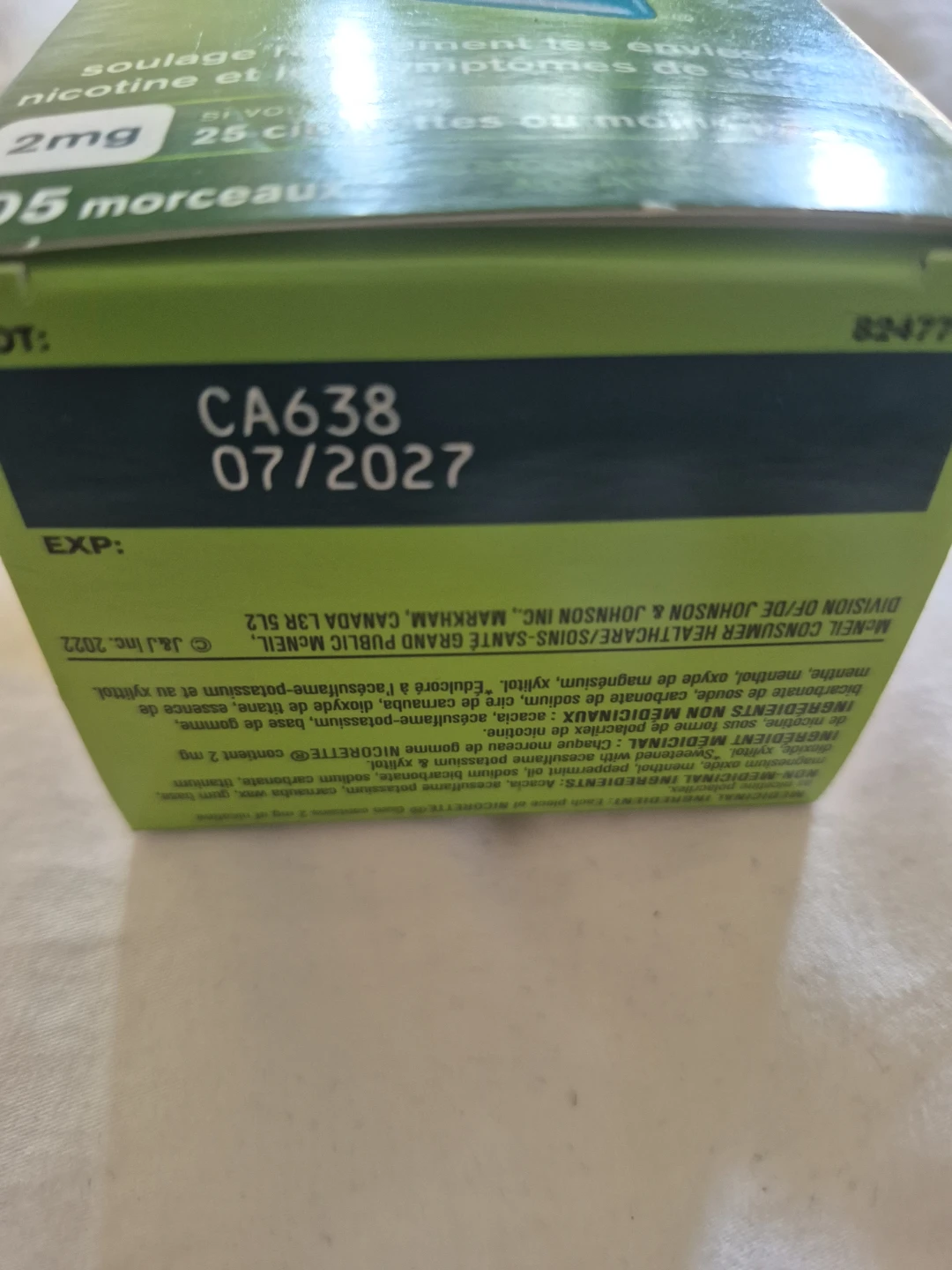 Nicorette Ultra Fresh Mint Gum 2mg 105 Pieces