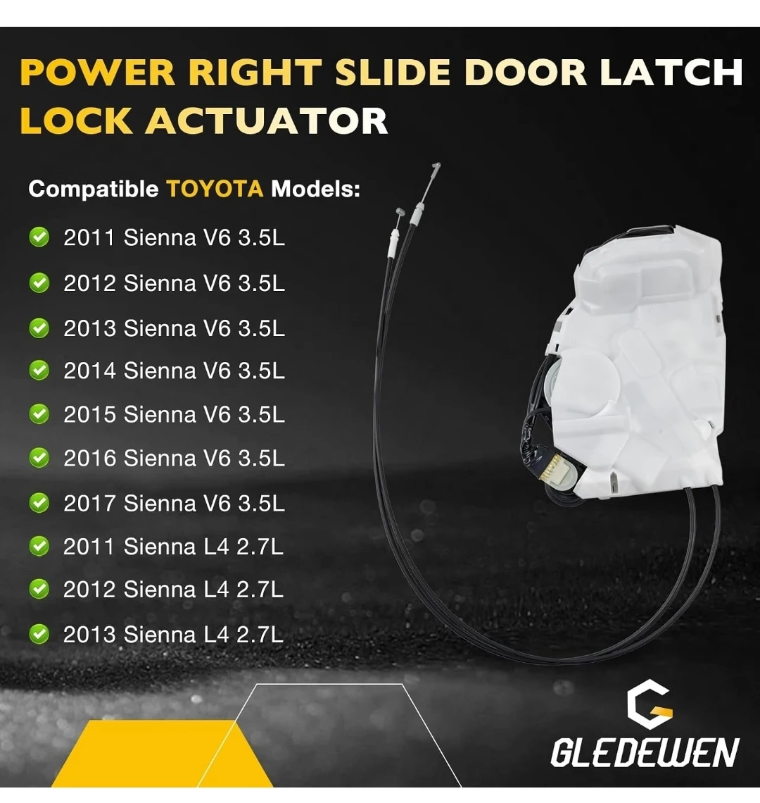 Right Slide Door Latch Lock Actuator for Toyota Sienna 2011-17 - photo 4