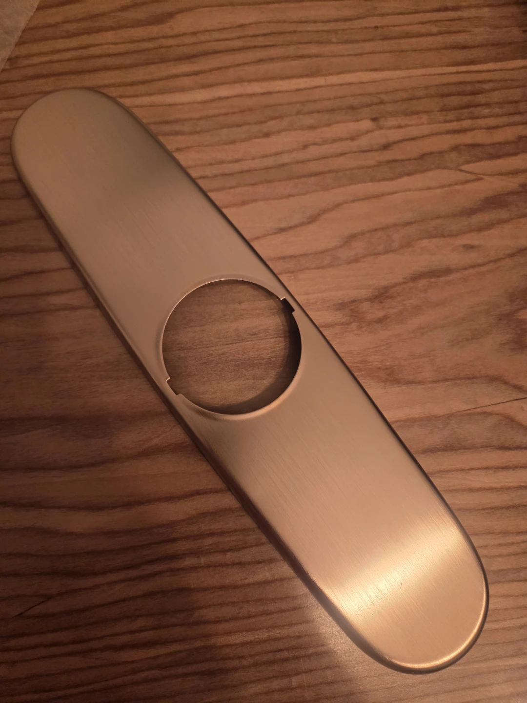 Brushed Nickel Faucet Deck Plate