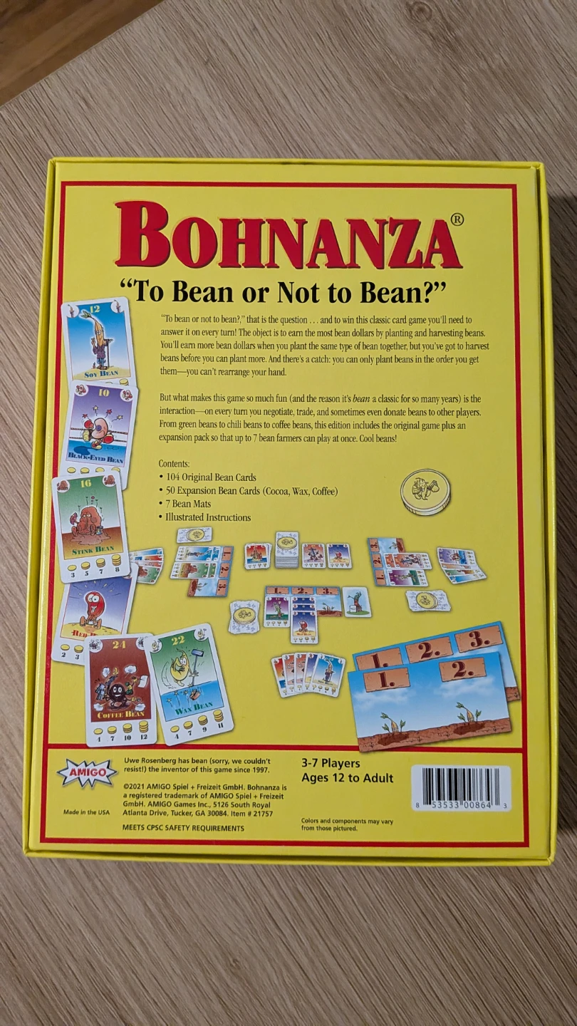 Bohnanza "To Bean or Not to Bean?" Card Game - photo 2